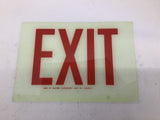 Western Fluorescent Light Co Exit Sign 12" Length x 8" Width