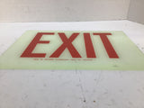 Western Fluorescent Light Co Exit Sign 12" Length x 8" Width