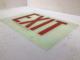 Western Fluorescent Light Co Exit Sign 12" Length x 8" Width