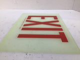 Western Fluorescent Light Co Exit Sign 12" Length x 8" Width
