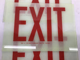 Western Fluorescent Light Co. Exit Sign Lot Of 3