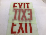 Western Fluorescent Light Co. Exit Sign Lot Of 3