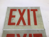 Western Fluorescent Light Co Exit Sign 12" Length x 8-1/2" Width Lot Of 2