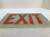 Western Fluorescent Light Co Exit Sign 12" Length x 8-1/2" Width Lot Of 2