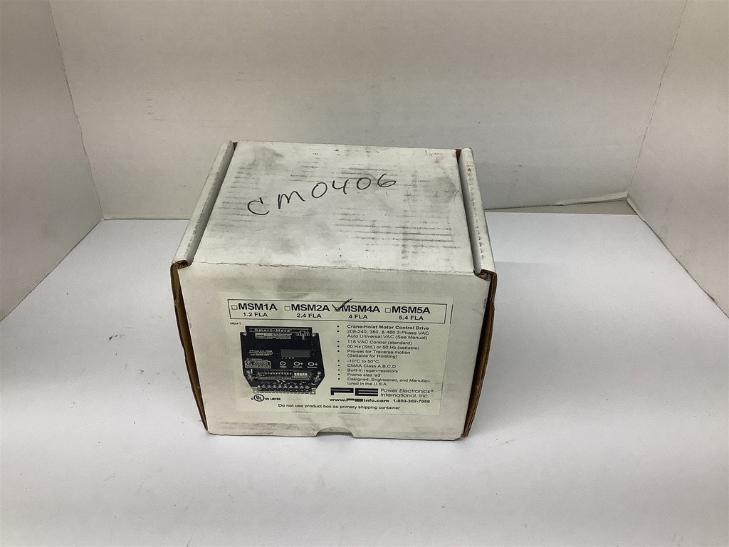 Power Electronics MSM4A AC Variable Speed Drive 3 PH 4 Amp 208-460 VAC