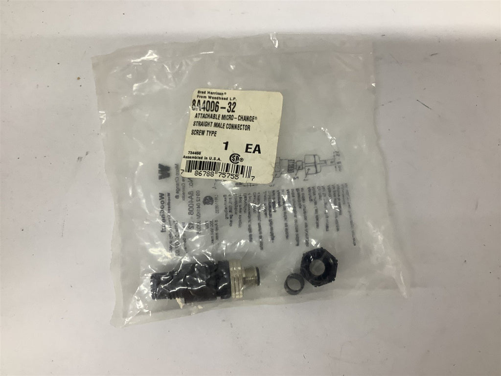 Brad Harrison 8A4006-32 Attachable Straight Connector