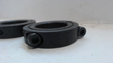 2 Double Split Clamping  Shaft Collar - 1 1/4" Bore -  Black Oxide - New