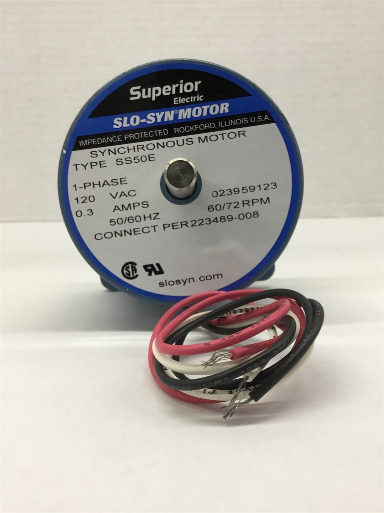Superior SLO -SYN Electric Motor SS50E 1PH 120VAC 50/60HZ 60/72RPM