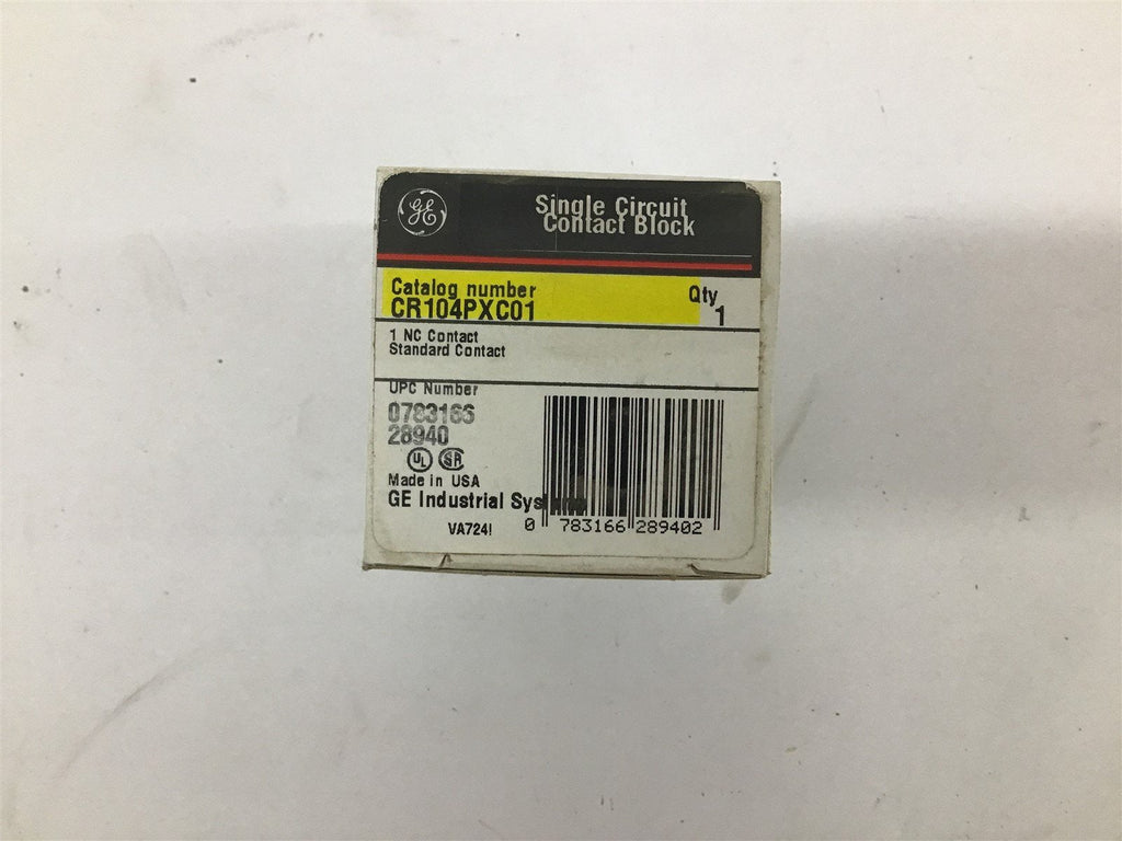 GE CR104PXC01 Single Circuit Contract Block