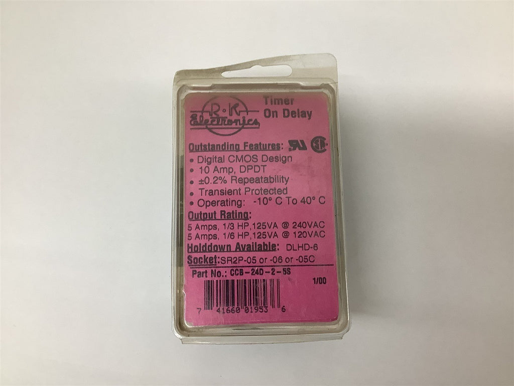RK Electronics CCB-24D-2-5S Timer On-Delay Relay