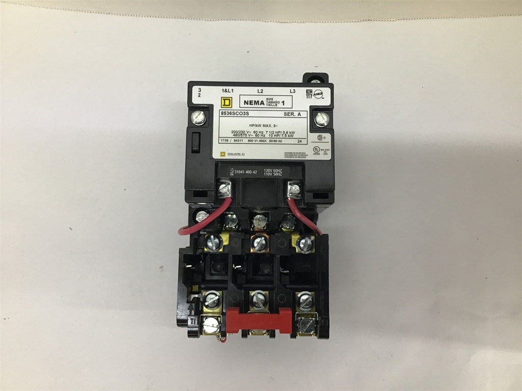 Square D 8536SCO3S Ser. A Starter-Coil NEMA Size 1 3 PH 460/575 V 60 Hz 10 HP