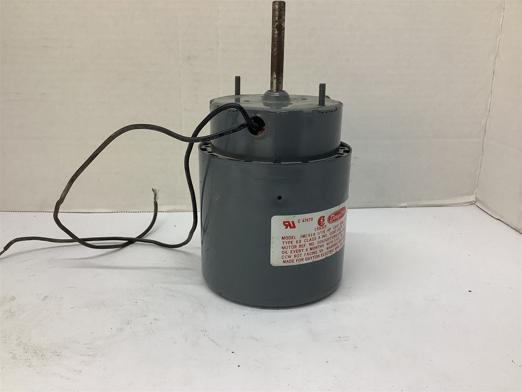 Dayton 3M291A Motor 1/15 HP 115 V1550 RPM 60 Hz 2.8 A