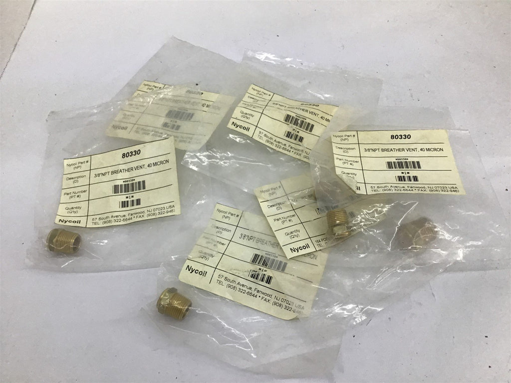 Nycoil 80330 3/8" NPT Breather Vent 40 Micron Lot Of 6