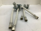 B and K 495-103 12" Toilet Supply Line 3/8" x 7/8" Lot Of 5