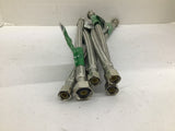 B and K 496-001 12" Faucet Supply Line 3/8" x 1/2" Lot Of 6