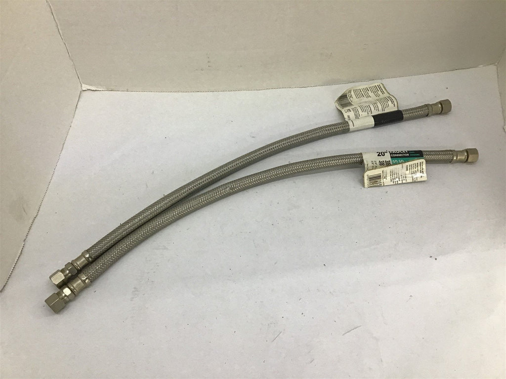 Danco Flexconnex 52224 Stainless Steel 20" Faucet Connector 3/8" Lot Of 2