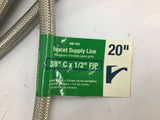 B and K 496-003 20" Faucet Supply Line 3/8" x 1/2" Lot Of 4
