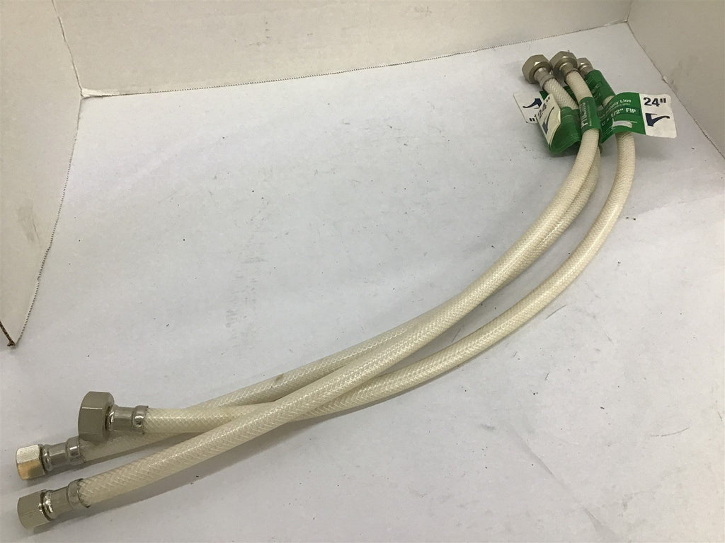 B and K 495-004 24" Faucet Supply Line 3/8" x 1/2" Lot Of 3