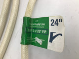 B and K 495-004 24" Faucet Supply Line 3/8" x 1/2" Lot Of 3