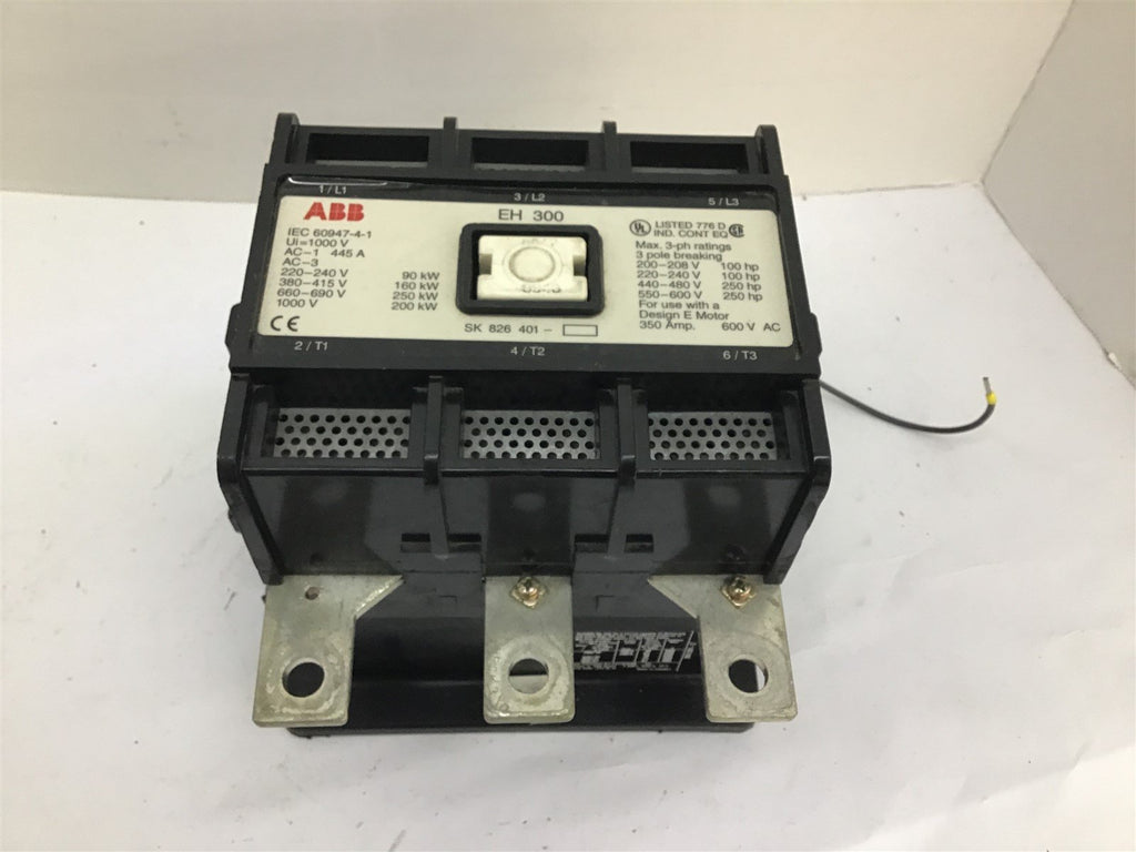 Ald Eh300 Module ABB EH300 Contactor 3P 3PH 350 Amp 600 V 250 HP – BME Bearings and Surplus