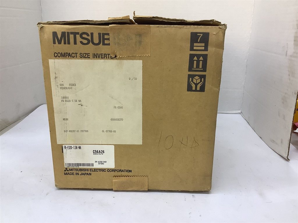 Mitsubishi FR-E520-7.5K-NA Transistorized Inverter 3 PH 200-240 V 50/60 Hz