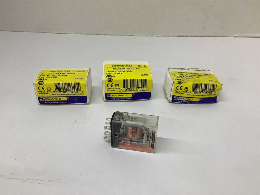Square D 8501RSD41V53 Plug-In GP Relay Lot Of 3