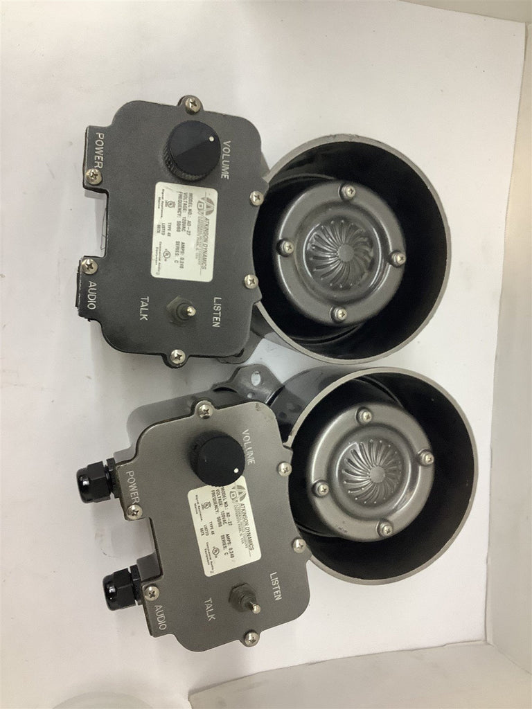 Atkinson Dynamics AD-27 Ser. C Intercom System 120 VAC 0.240 Amps Lot of 2