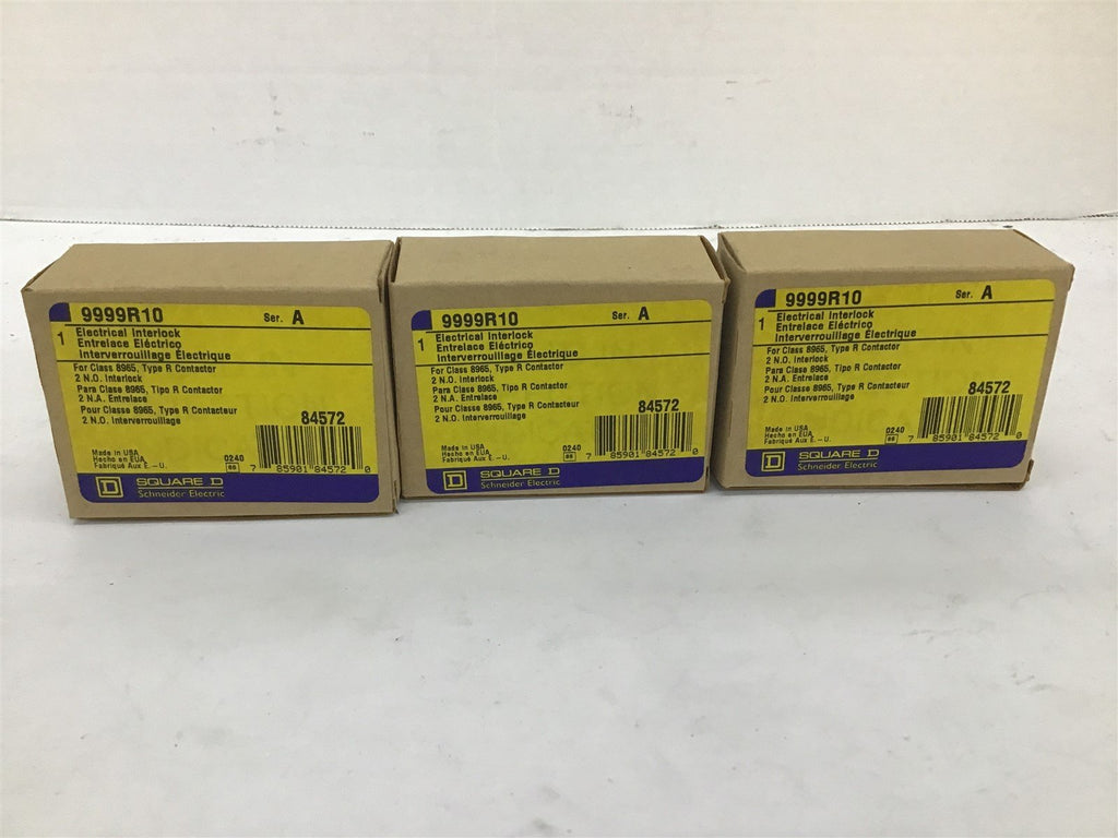 Square D 9999R10 Ser. A Electrical Interlock Lot Of 3