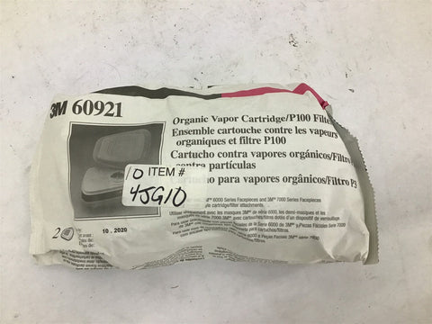 3M 60921 Organic Vapor Cartridge P100 Filter Package of 2