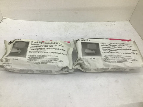 3M 60921 Organic Vapor Cartridge P100 Filter Package of 2 Lot Of 2