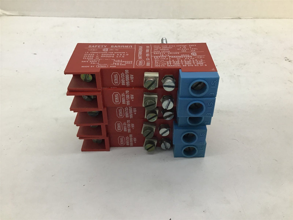 STAHL 8901 33-199 000 00 Intrinspak Safety Barrier 250 V 160 mA Lot Of 5