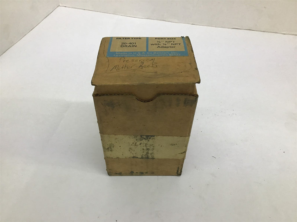Balston Inc. 20-401 Float Drain 1/4" NPT W/ 1/8" NPT Adapter