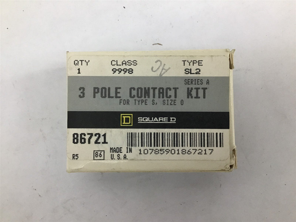 Square D Class 9998 Type SL2 3 P Contact Kit Type S Size 0
