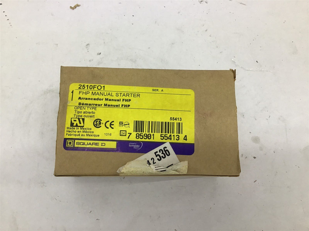 Square D 2510FO1 FHP Manual Motor Starter