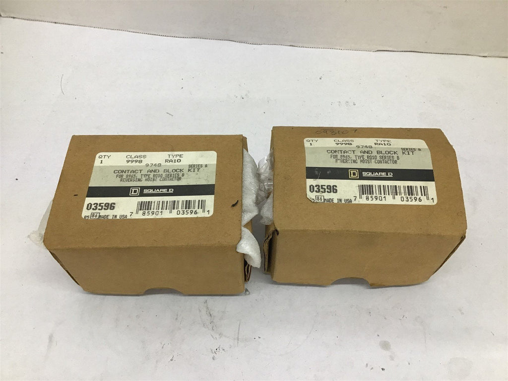 Square D Class 9998 Type RA10 Contact And Block Kit Lot Of 2