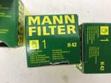 Mann Filter H42 Fuel Filter Lot Of 3