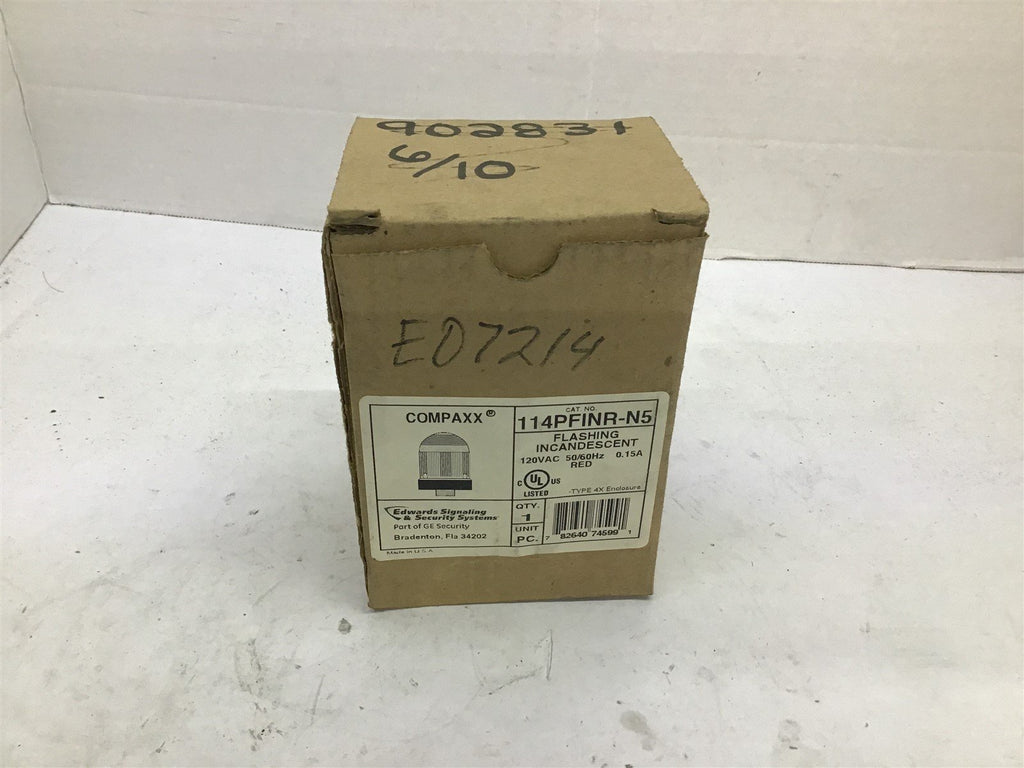 Compaxx 114PFINR-N5 Red Flashing Incandescent 120 VAC 50/60 Hz
