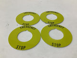 Allen-Bradley 800T-X646EM Emergency Stop Legend Plate 1-3/16" ID Lot Of 4