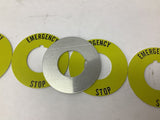 Allen-Bradley 800T-X646EM Emergency Stop Legend Plate 1-3/16" ID Lot Of 5