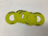 Allen-Bradley 800T-X646EM Emergency Stop Legend Plate 1-3/16" ID Lot Of 5