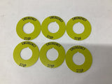Allen-Bradley 800T-X646EM Emergency Stop Legend Plate 1-3/16" ID Lot Of 6