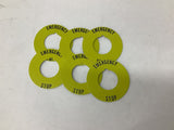Allen-Bradley 800T-X646EM Emergency Stop Legend Plate 1-3/16" ID Lot Of 6