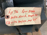 GE 5CD184WC002A804 75Hp DC Motor 500V 300/150 FLD V 3500RPM TYPE CD328TCY