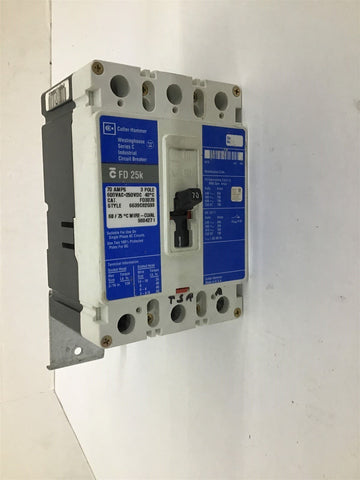 Cutler-Hammer FD3070 Ser. C Circuit Breaker 3P 600 VAC 250 VDC 70 Amps