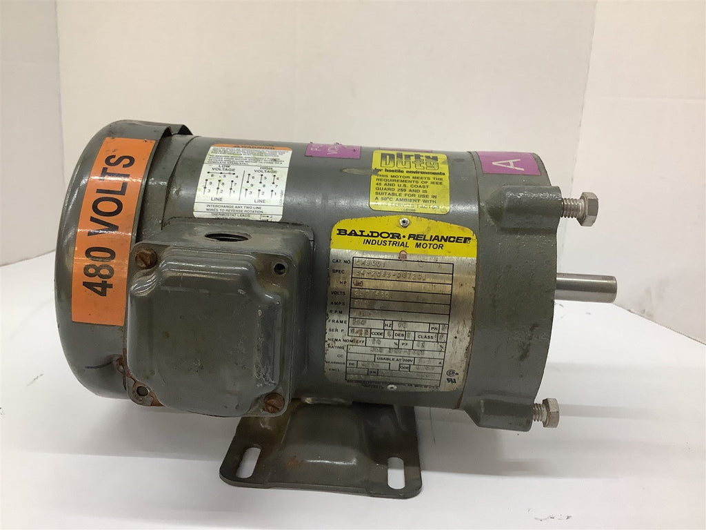 Baldor Reliance CM800 AC Motor 0.5 HP 230/460 V 56C 60 Hz 3 PH