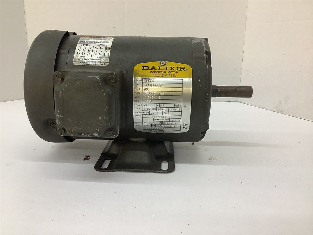 Baldor M3542 AC Motor 3/4HP 208-230/460V 1725RPM 4P 56FR 3PH 60Hz TEFC