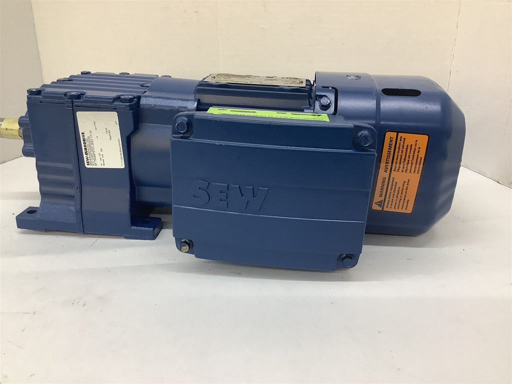 Sew Eurodrive R17 DRS71S4BE05HR AC Motor .33 Hp 230/460 V 1700/107 Rpm 4P 3 Ph