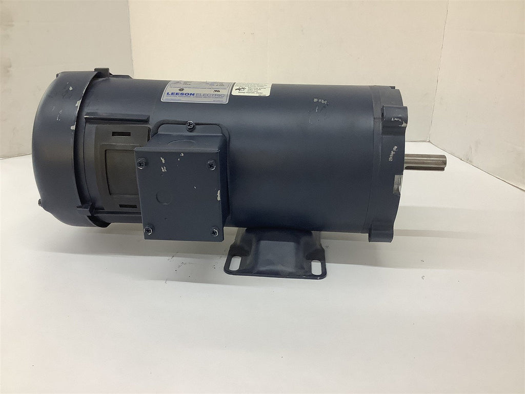 Leeson 108023.00 DC Permanent Magnet Motor 1HP 180V 5AMP 1750RPM 56CF