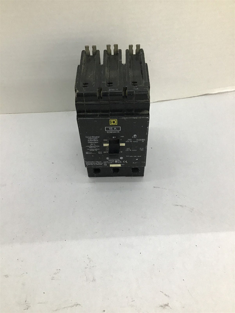 Square D EDB34015 Circuit Breaker 15 A 480/277 V 3 Pole