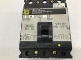 Square D FAL34020 Circuit Breaker 20 A 480/250 V 3 P